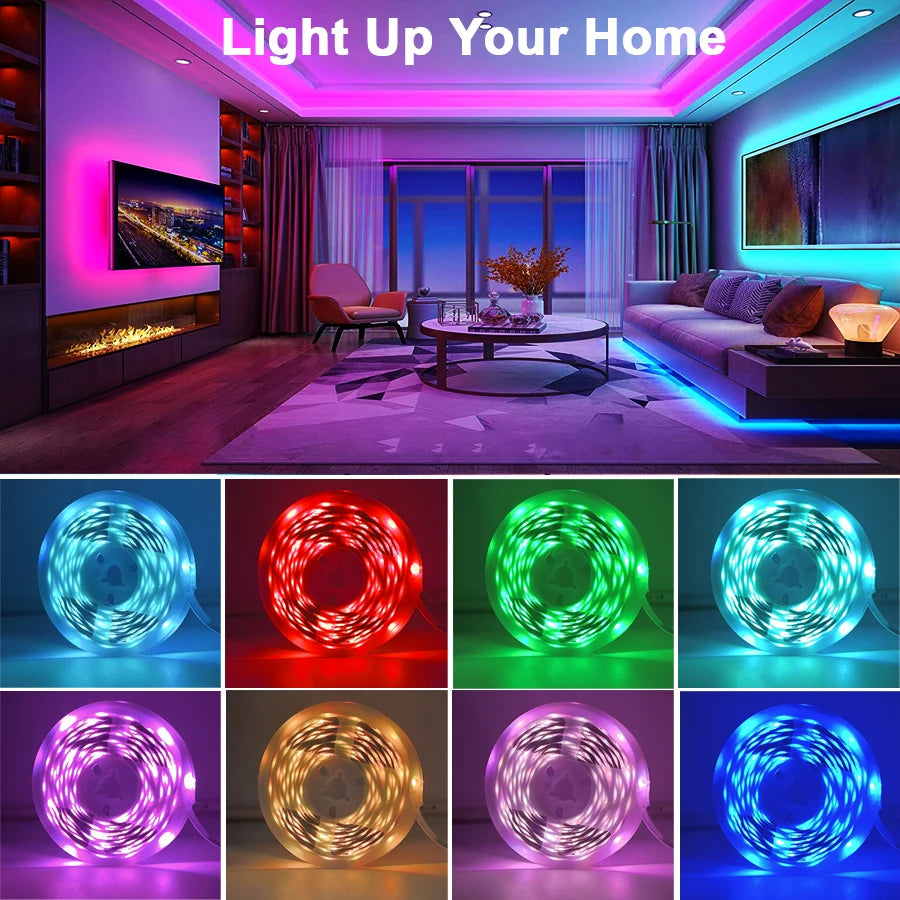 Led Strip Lights Music Sync Led Lights Room with APP Control, Flexible Ribbon Tape Lights for Home Party Decor TV Backlight (Copy)