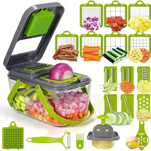 16 in 1 Multifunctional Vegetable Chopper Handle Food Grate Food Chopper Vegetable Slicer Dicer Cut Kitchen Items cocina tool