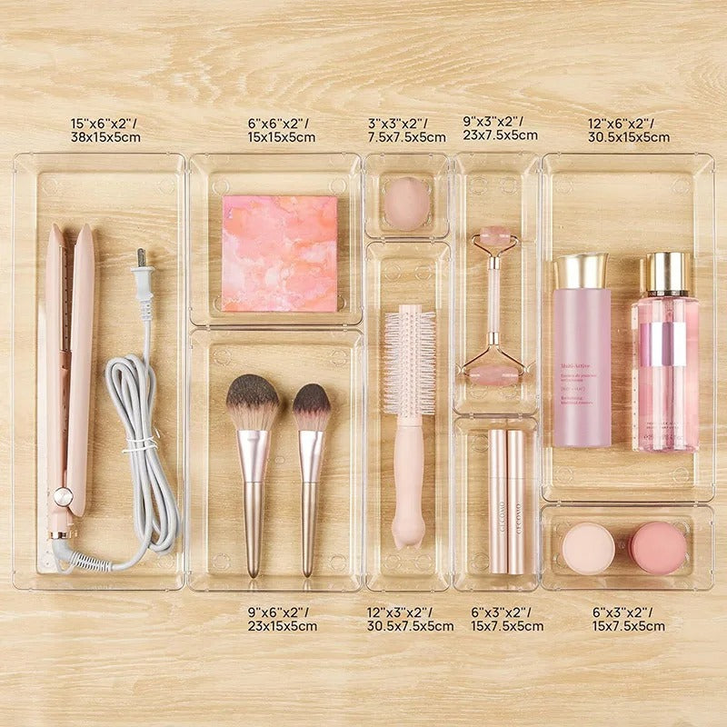 25Pcs Transparent Box Storage Organizer