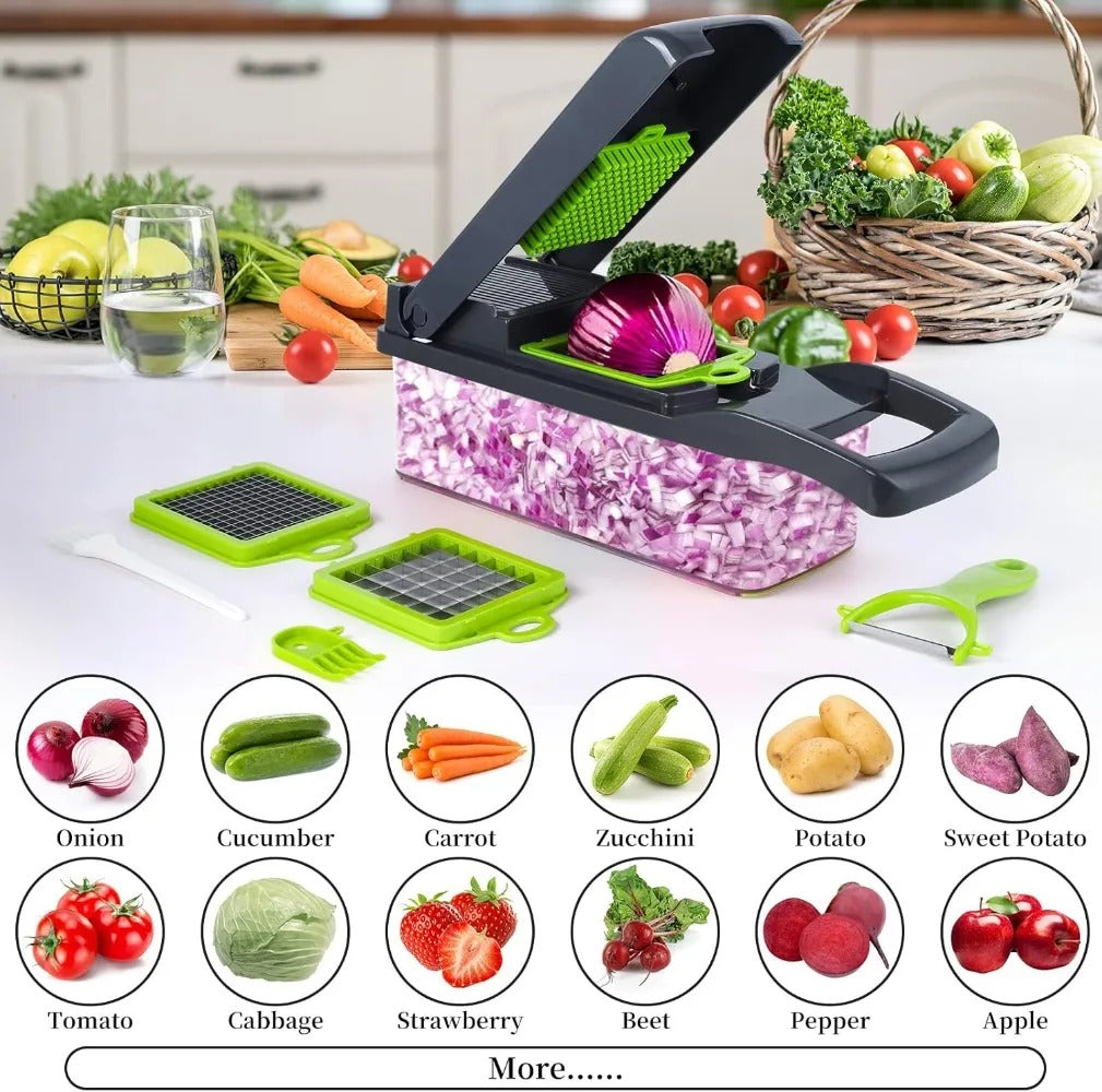 16 in 1 Multifunctional Vegetable Chopper Handle Food Grate Food Chopper Vegetable Slicer Dicer Cut Kitchen Items cocina tool