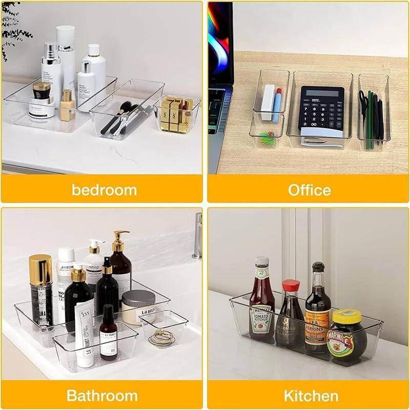 25Pcs Transparent Box Storage Organizer