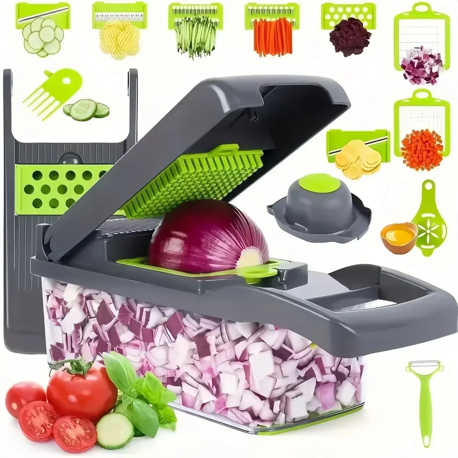 16 in 1 Multifunctional Vegetable Chopper Handle Food Grate Food Chopper Vegetable Slicer Dicer Cut Kitchen Items cocina tool